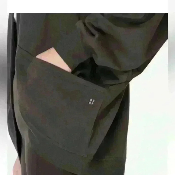 SWEATY BETTY CORA Grey Organic Cotton SWEATSHIRT Cardigan X-Small - Picture 2 of 15